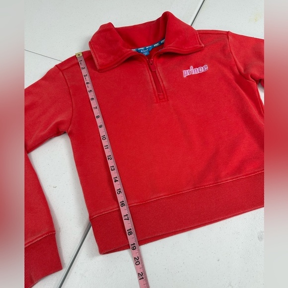 NWT Prince Pickleball Women's French Terry 1/4 Zip Pullover Power Red XS - Picture 4 of 13
